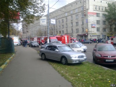 Пожар на улице Орджоникидзе в Москве