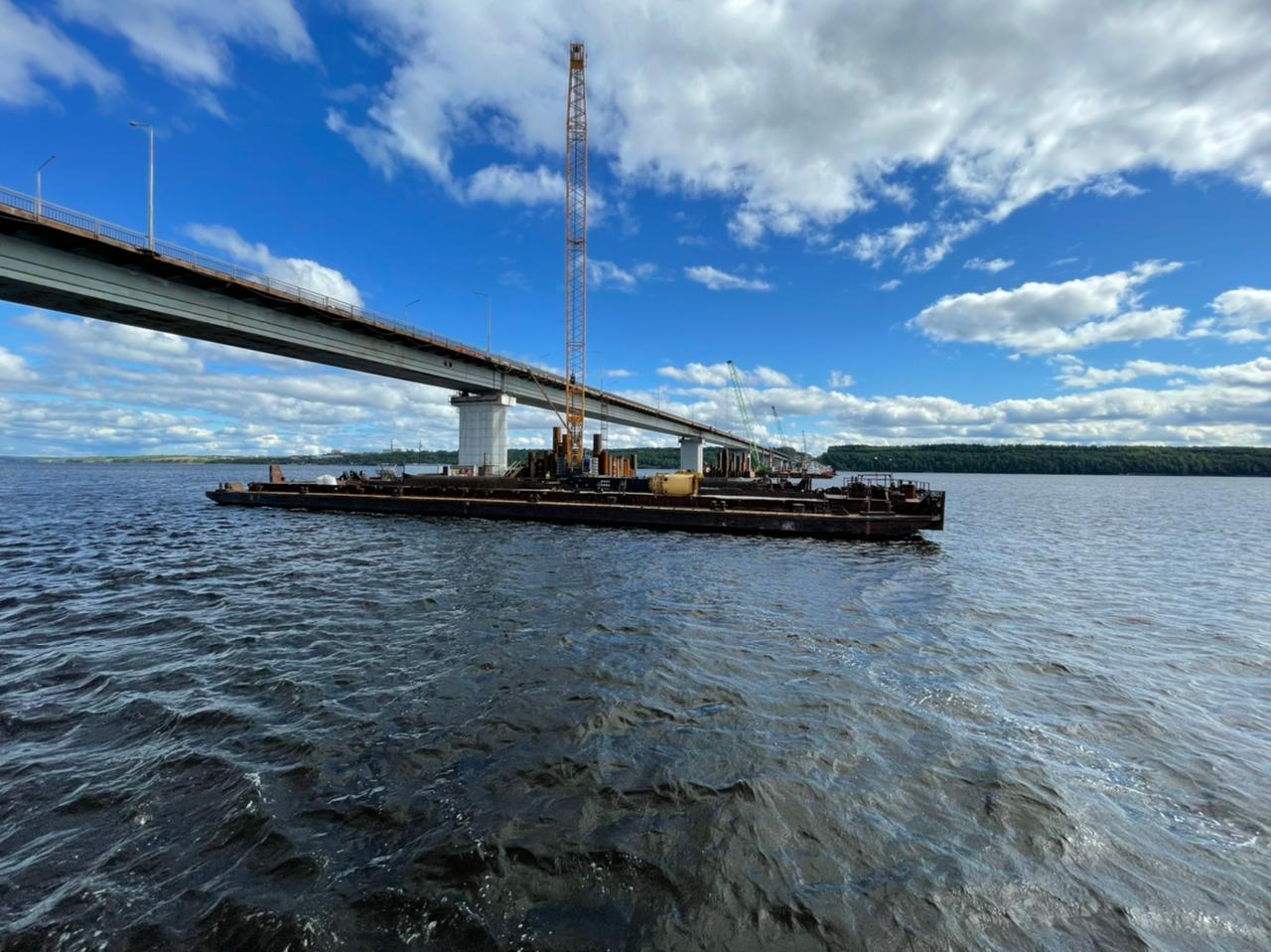 На Чусовском мосту завершили процесс надвижки пролётов
