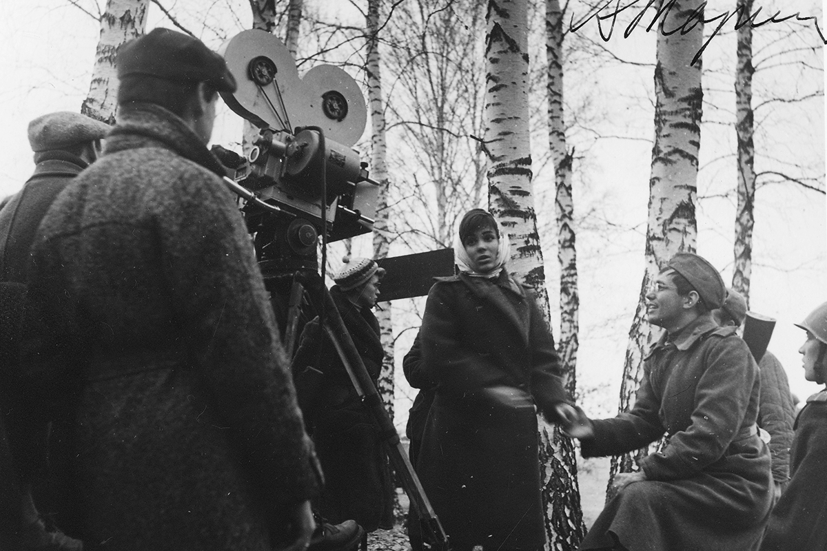 На съемках фильма «Иваново детство»