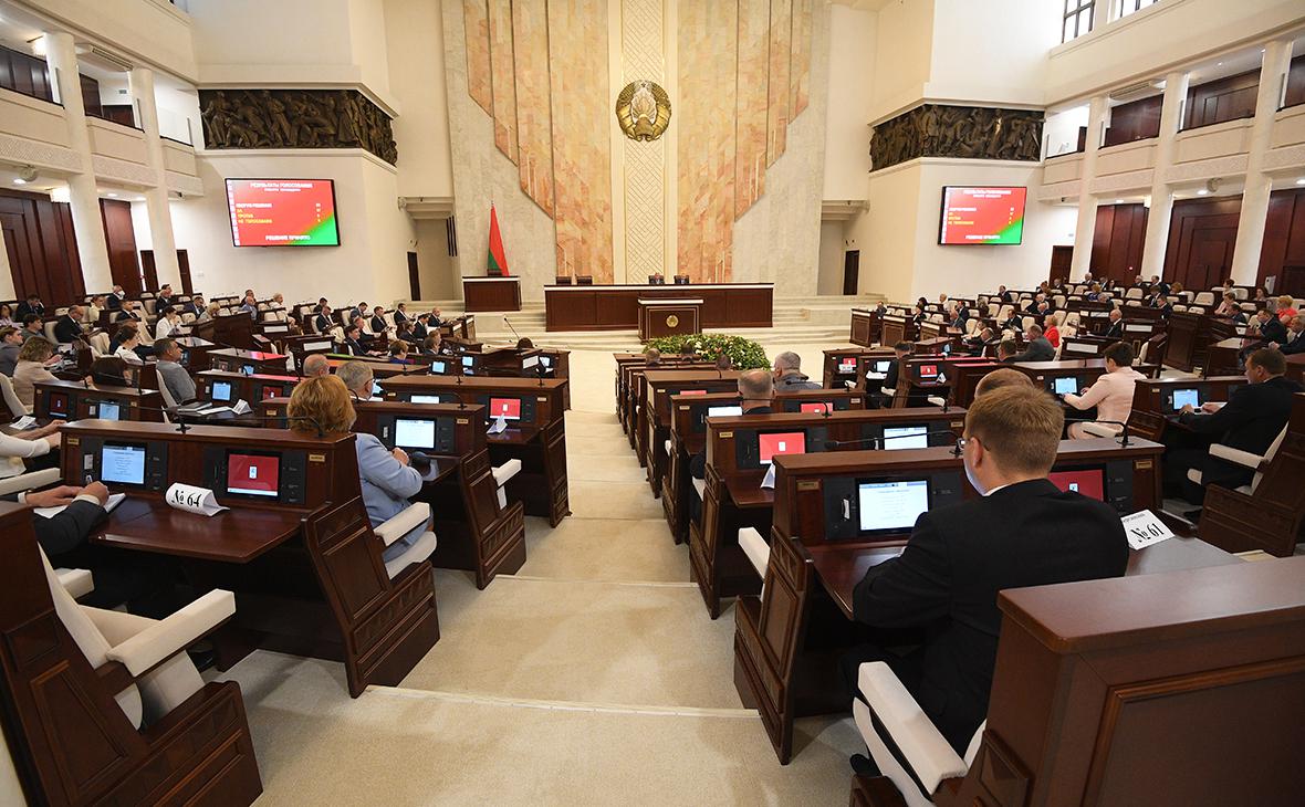 Заседание Палаты представителей парламента Белоруссии