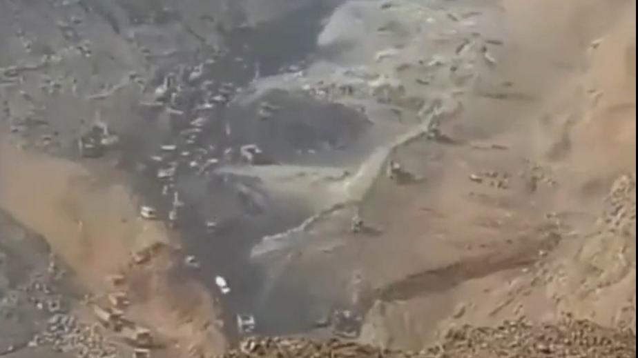 Обрушение на угольной шахте в Китае. Видео
