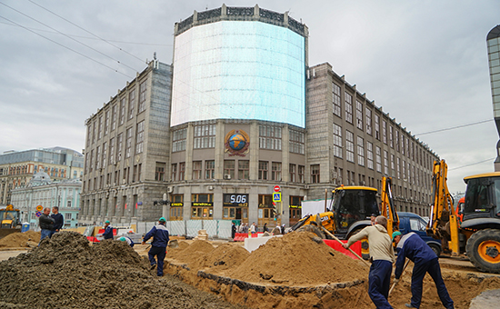 Реконструкция Тверской улицы, июнь 2016 года


