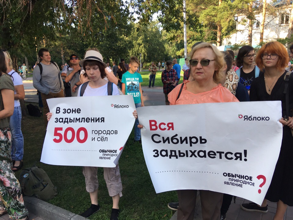 В Новосибирске на митинге потребовали расследования причин лесных пожаров