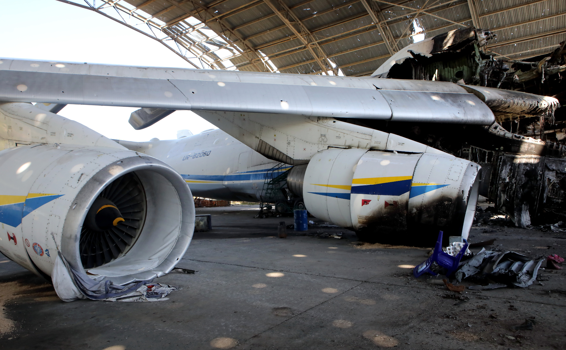 Разрушенный Ан-225 &laquo;Мрия&raquo;