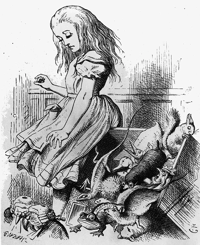 Иллюстрация Джона Тенниела из 1-го издания &laquo;Приключений Алисы в Стране чудес&raquo; Льюиса Кэрролла