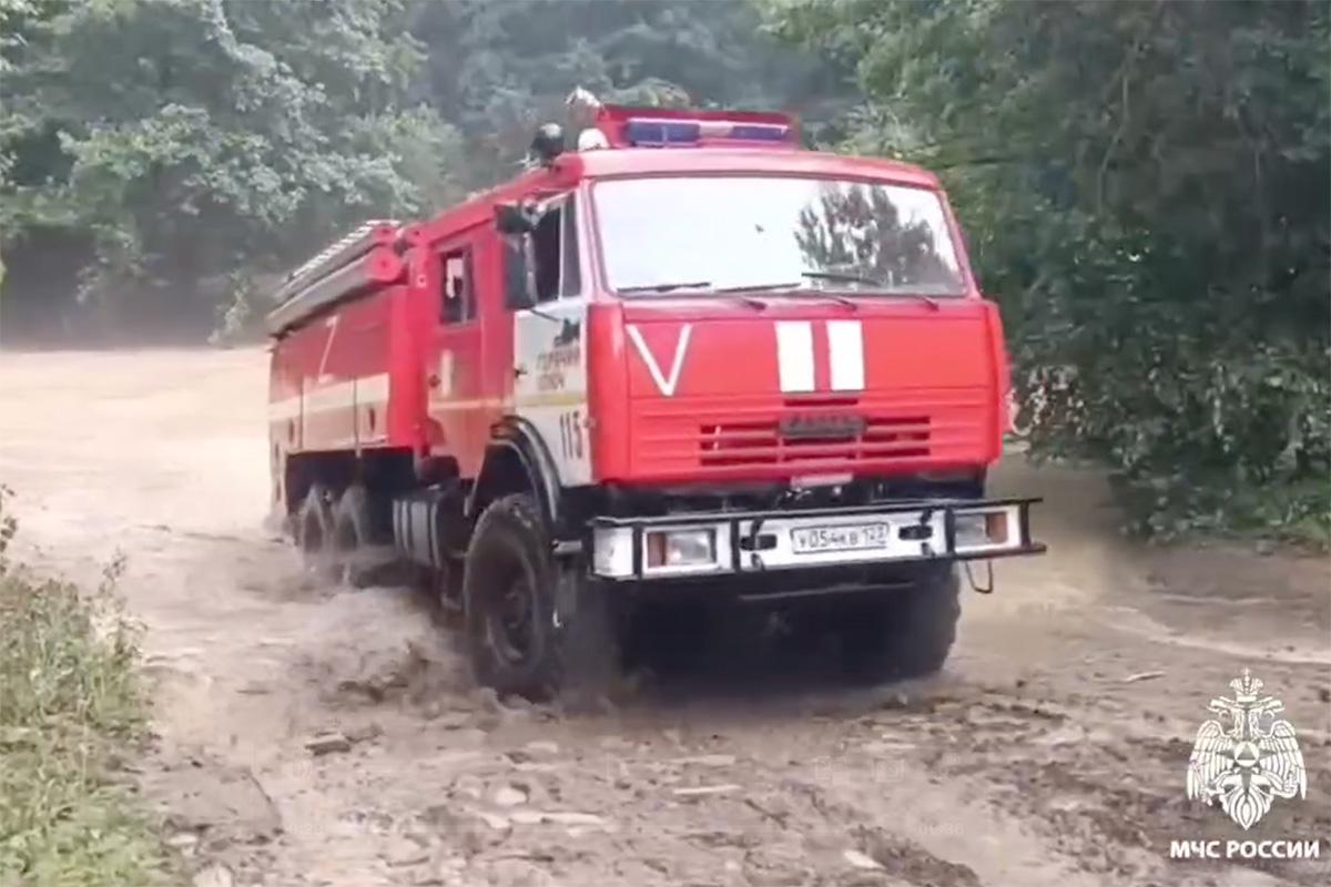 Подъем воды в реке Чепси в Краснодарском крае. 3 августа 2025 года