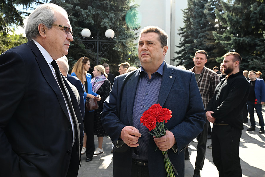 Глава СПЧ Валерий Фадеев (слева) и председатель Союза журналистов России Владимир Соловьев