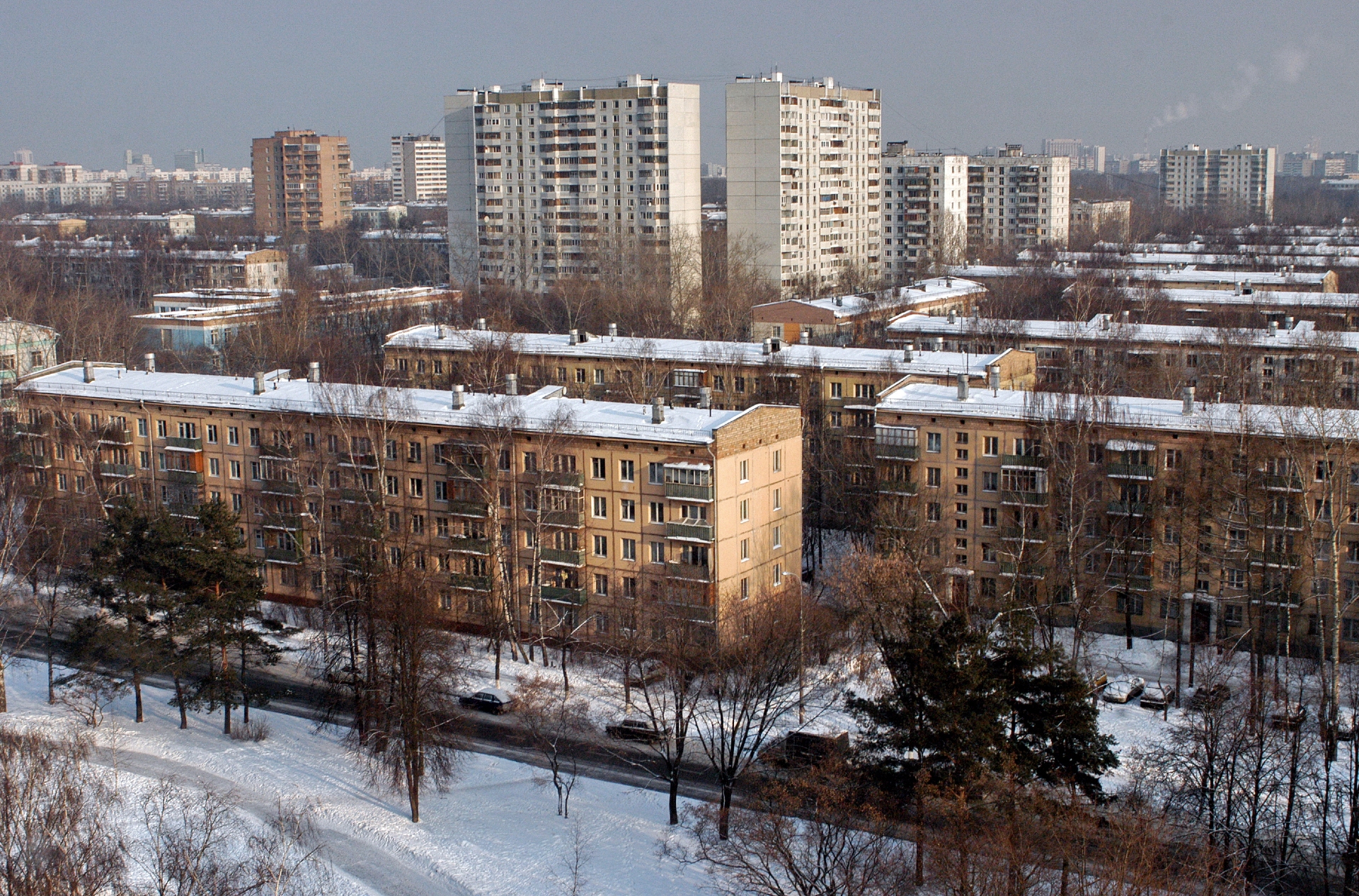 Москва. Панельные пятиэтажки. 5 февраля 2006 года