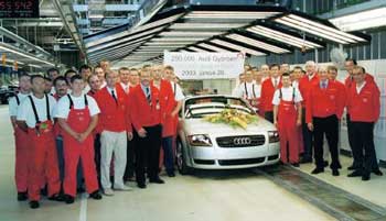 С конвейера завода Audi в Венгрии сошел 250-тысячный автомобиль
