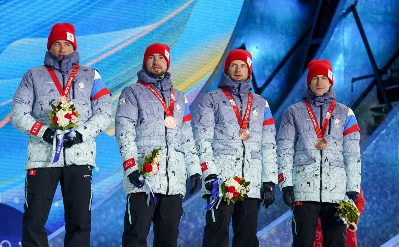 Российские биатлонисты на Олимпиаде в Пекине в 2022 году
