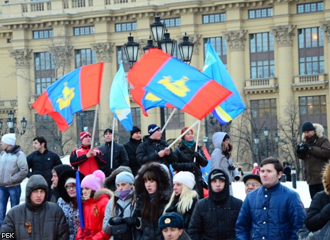 Митинг в поддержку В. Путина на Манежке