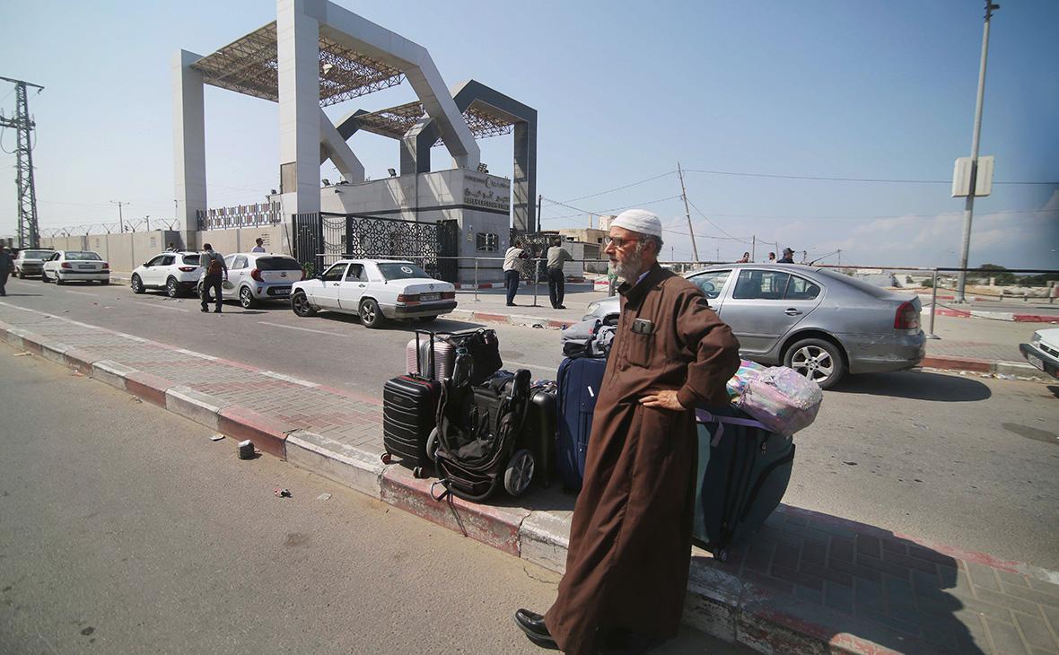 Контрольно-пропускной пункт в городе Рафах на границе Египта и сектора Газа