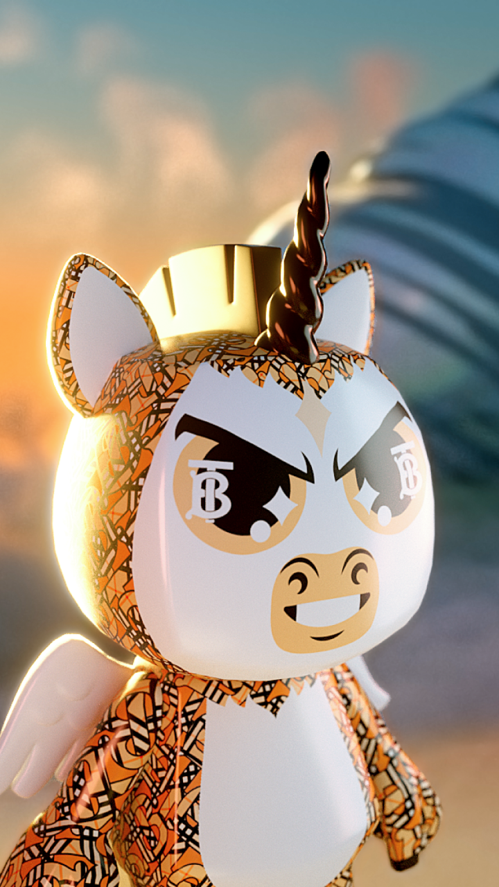 Персонаж бренда Burberry в игре Blankos Block Party