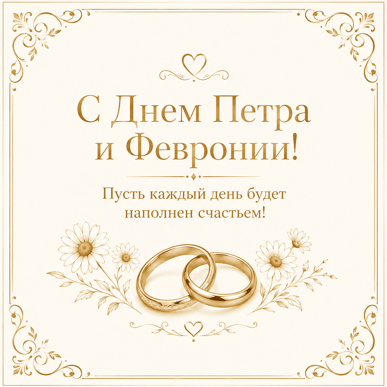 Христианская открытка с Днем семьи, любви и верности