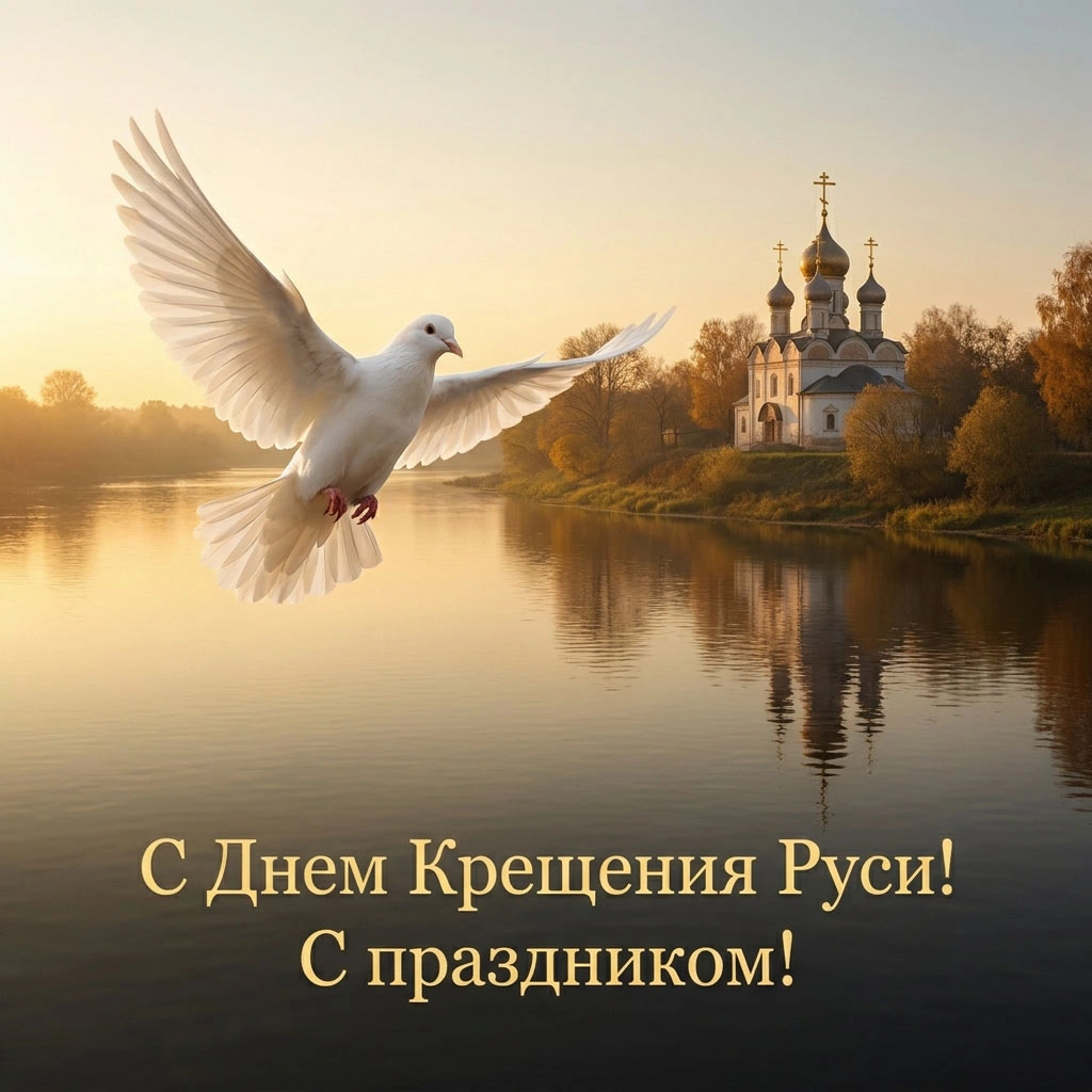 Открытка с поздравлением с Днем Крещения Руси