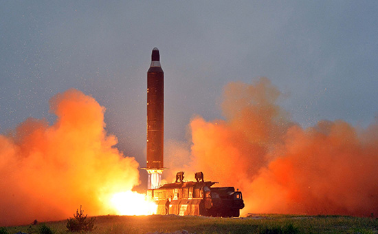 Один из&nbsp;учебных пусков баллистической ракеты в&nbsp;Северной Корее
