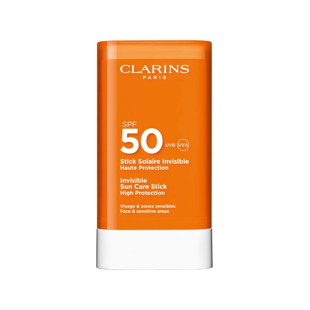 Солнцезащитный стик для чувствительных участков лица Invisible Sun Care Stick SPF 50, Clarins, 2762 руб. («Рив Гош»)