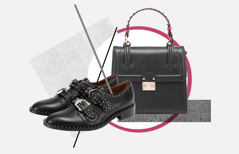 Ботинки, Givenchy, 53 950 руб.; сумка, Valentino, 119 500 руб.