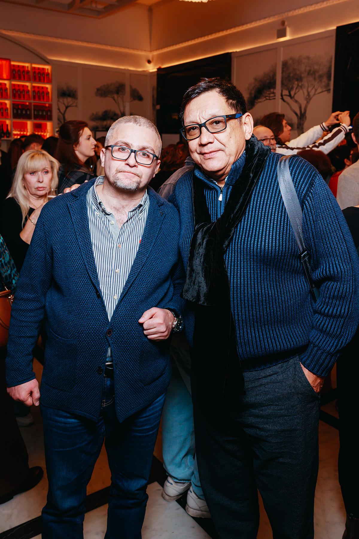 Егор Кончаловский с гостем премьеры