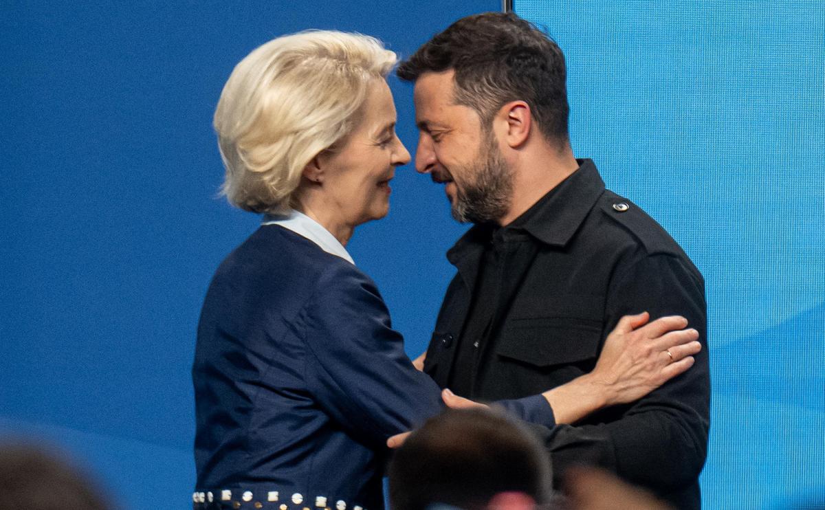Глава Еврокомиссии Урсула фон дер Ляйен и Владимир Зеленский