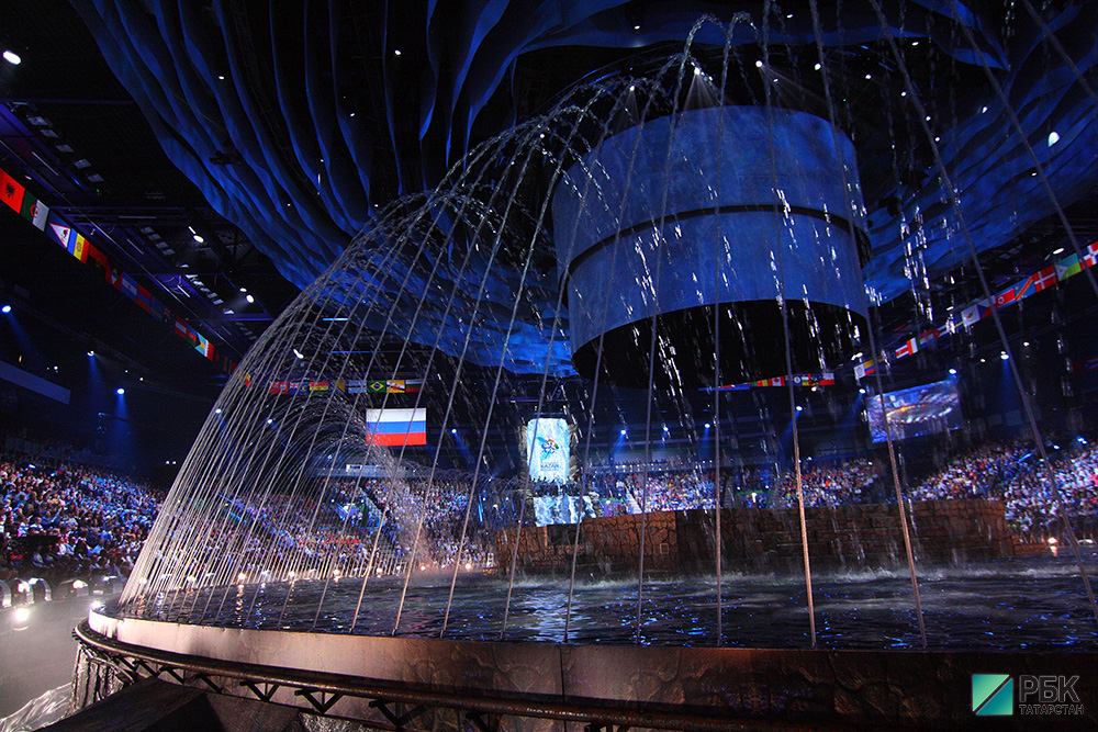 Церемония открытия чемпионата по водным видам спорта