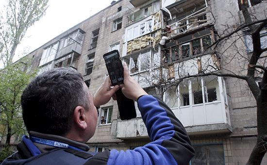 Сотрудник миссии ОБСЕ на&nbsp;Украине. Архивное фото