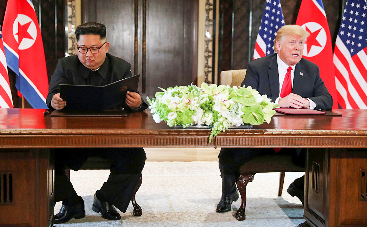 Ким Чен Ын и&nbsp;Дональд Трамп