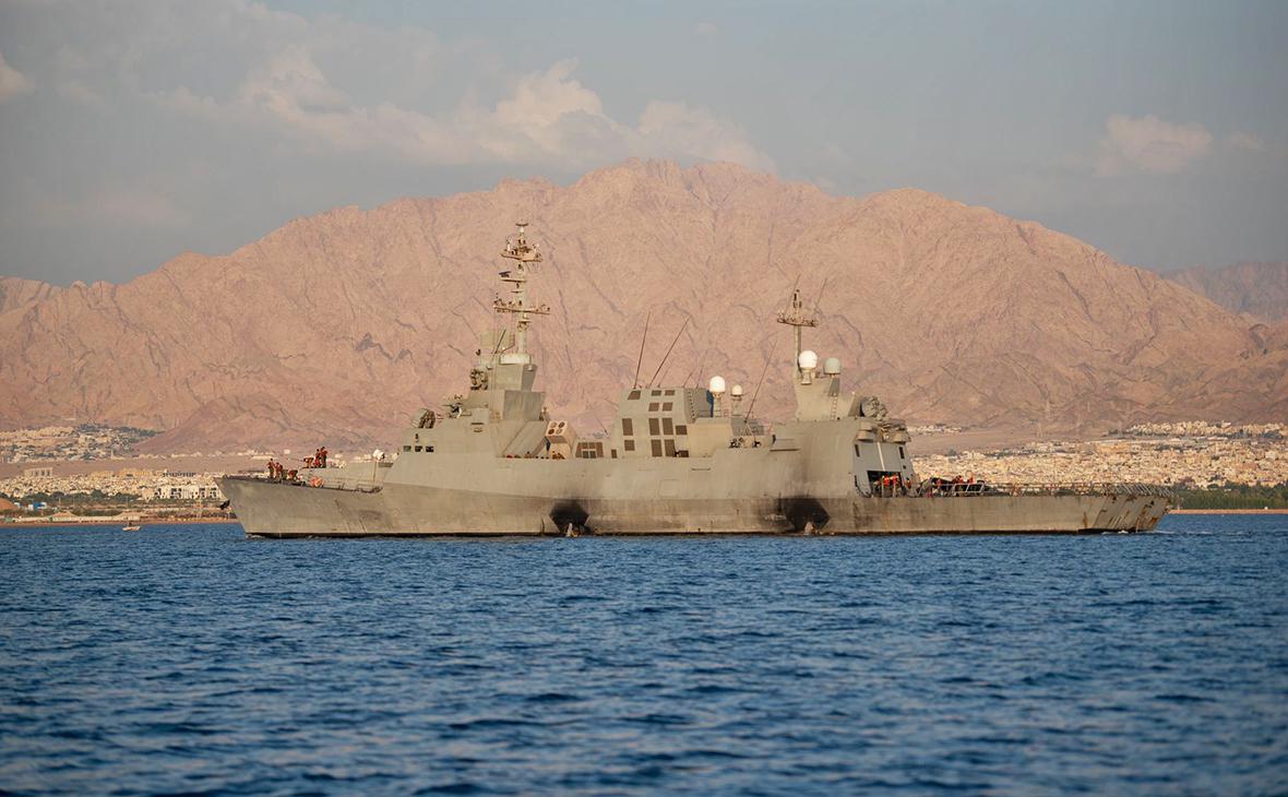 Корабль ВМС Израиля замеченый в районе Красного моря&nbsp;1 ноября 2023 года