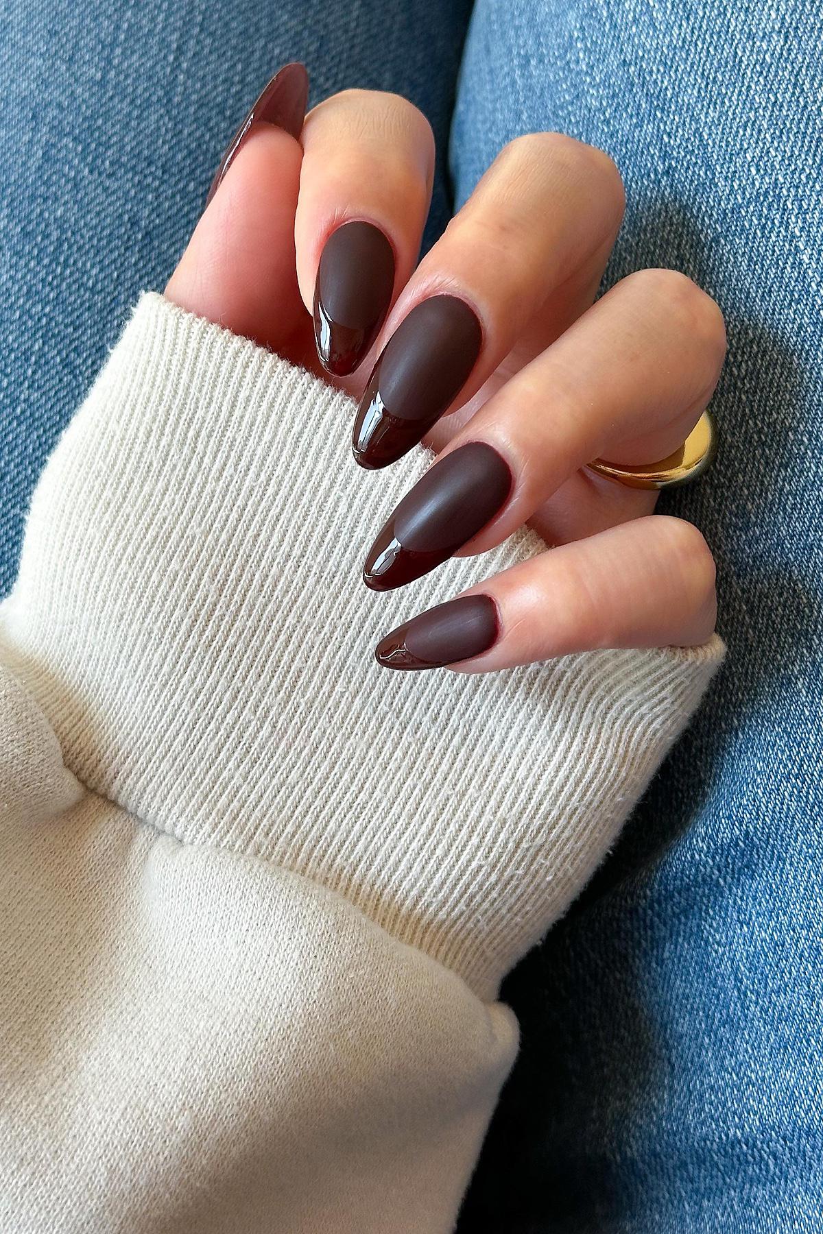 Матовая база с блестящей каймой&nbsp;&mdash; один из ярких трендов 2026