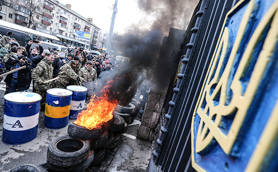 Акция протеста батальона «Айдар» в Киеве