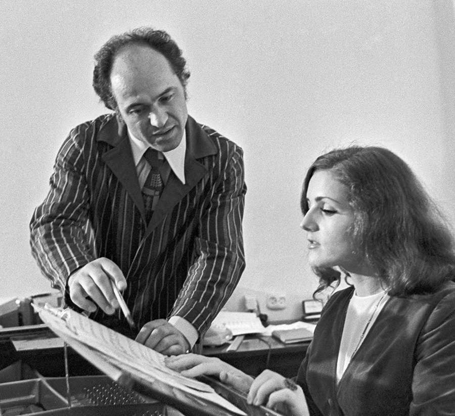 Евгений Дога и эстрадная певица Надежда Чепрага, Кишинев, 1977 год

В 14 лет он без подготовки прошел прослушивание в Музыкальное училище имени Штефана Няги. &laquo;Принять-то приняли, а вот денег доехать в Кишинев учиться у меня не было&raquo;,&nbsp;&mdash; вспоминал музыкант. Спустя три месяца его мать&nbsp;что-то продала, и Дога смог приехать на занятия. &laquo;Мои однокурсники к тому времени уже знали ноты, пели сольфеджио, а я понятия об этом всем не имел. Но постепенно все наверстал&raquo;,&nbsp;&mdash; рассказывал он.

Дога поступил на класс виолончели, а после училища&nbsp;продолжил обучение в консерватории. Там он познакомился с итальянским преподаввателем&nbsp;Паоло Баччини.

&laquo;Баччини с 15 лет приучил меня упорно трудиться с раннего утра. Каждый день, включая выходные и праздники, я приходил в класс в шесть часов, а он уже сидел за фортепиано. &lt;...&gt; Он стал моим спасением, ибо до него помучил меня другой педагог, который за год не научил хотя&nbsp;бы смычком водить по струнам&raquo;&nbsp;&mdash; делился Дога.
