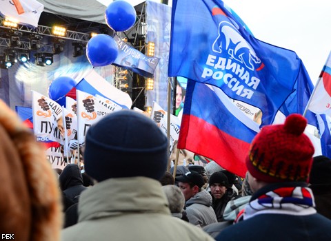 Митинг в поддержку В. Путина на Манежке