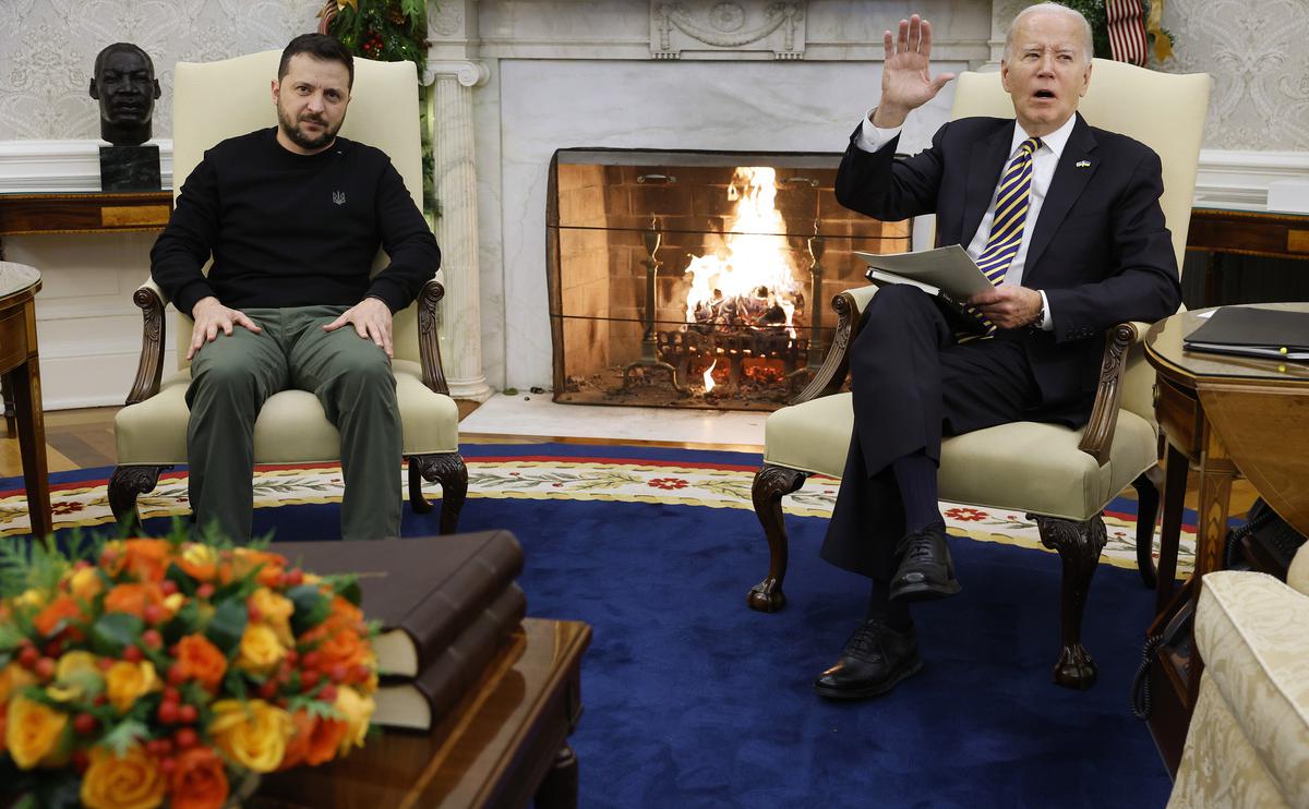 Президенты Украина и США Владимир Зеленский и Джо Байден
