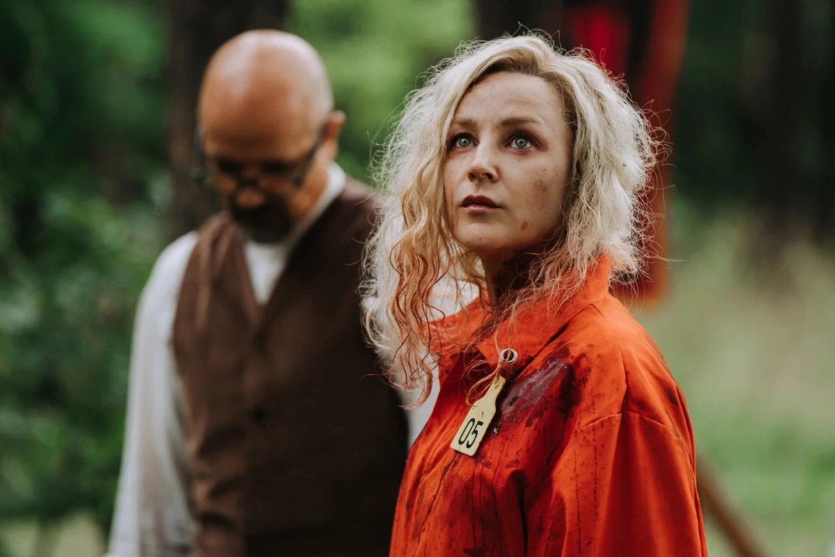 Ольга Медынич, кадр со съемок третьего сезона сериала «Вампиры средней полосы»