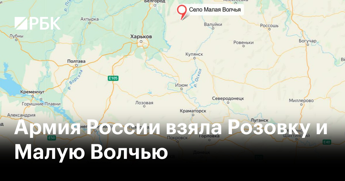 Армия России взяла Розовку и Малую Волчью