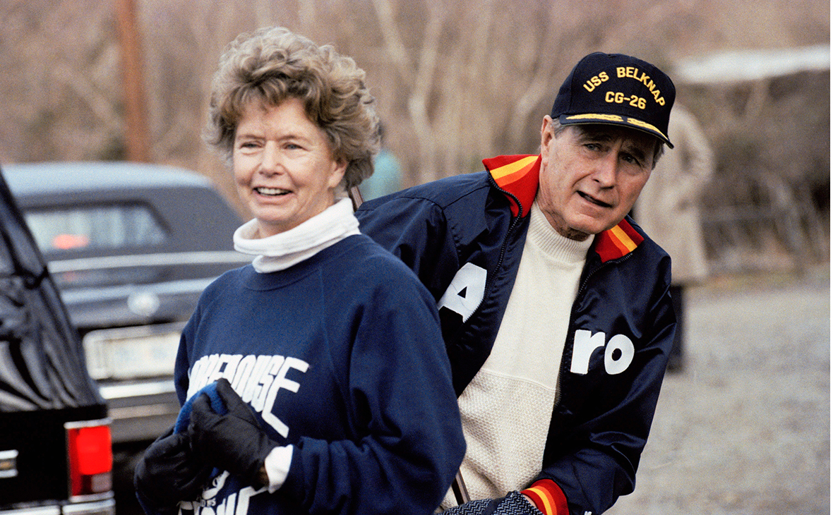 Нэнси Эллис Буш и Джордж Буш-старший, 1990 год