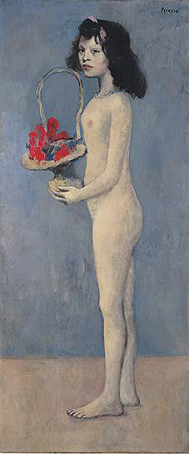 Пабло Пикассо. «Девушка с корзиной цветов» (1905)