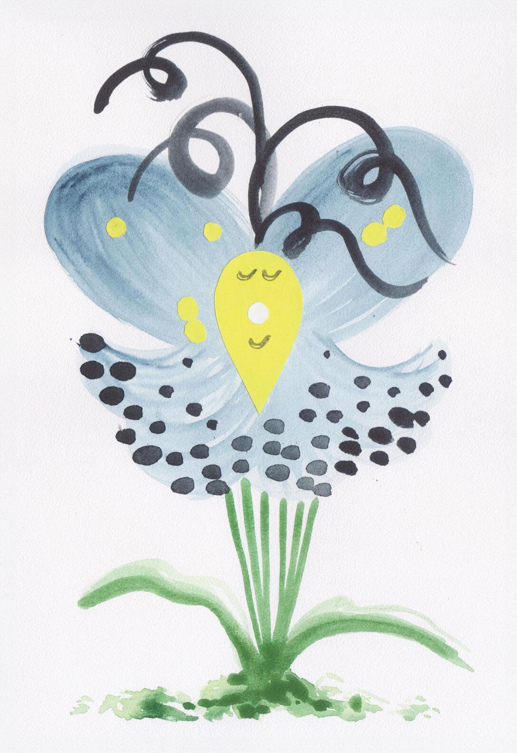 Арина Шабанова, Blue flower, 2022