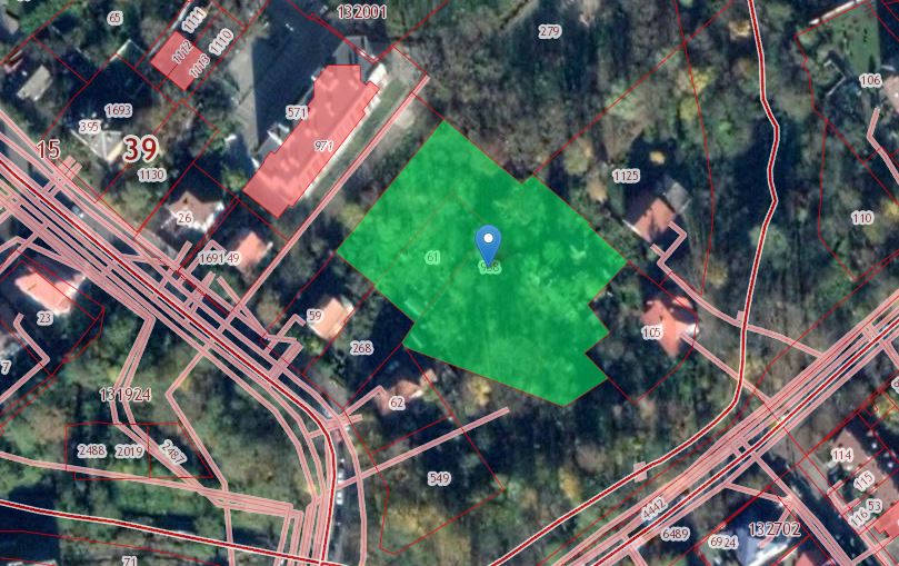 Фото: Скриншот кадастровой карты (Зеленым выделен участок,на котором планируется построить храм)