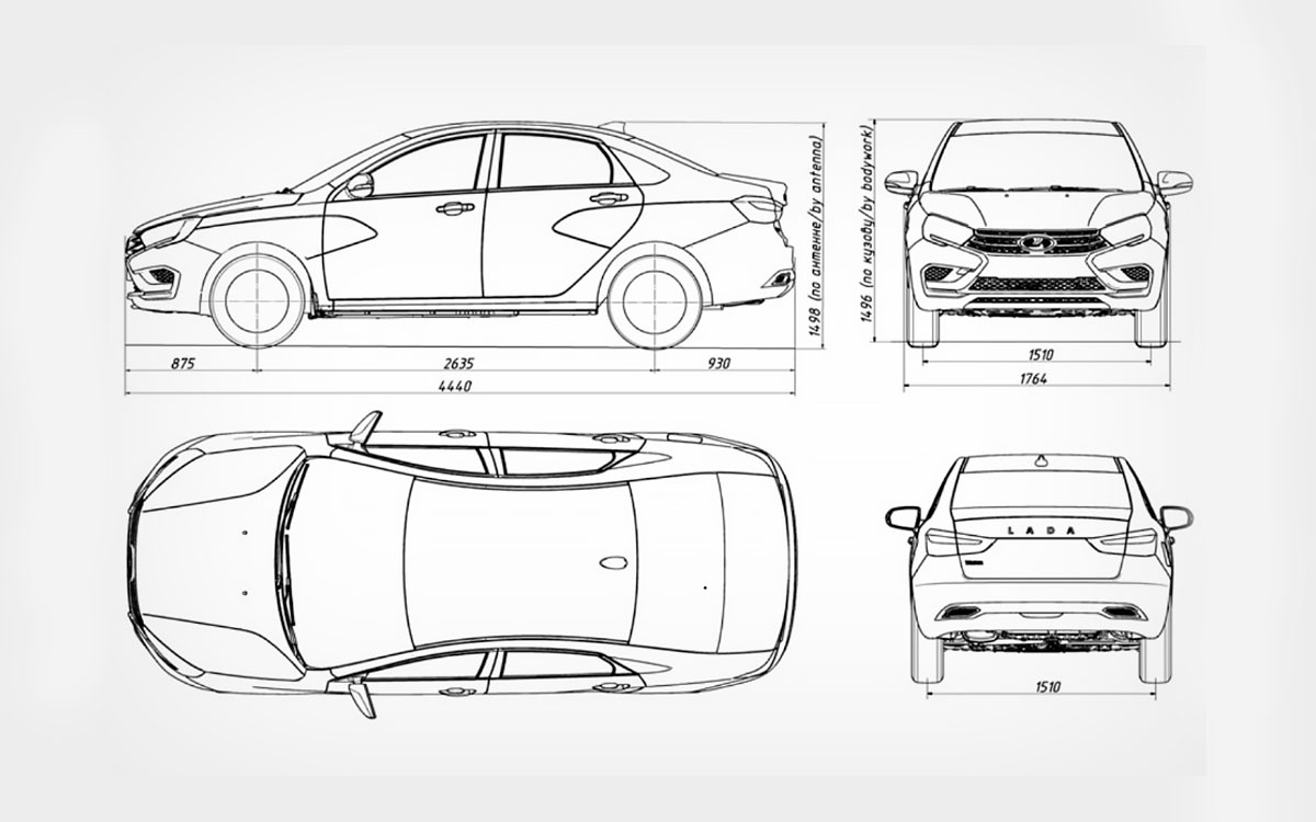 Новая Lada Vesta FL: появились чертежи и характеристики :: Autonews