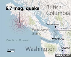 У побережья Канады произошло мощное землетрясение
