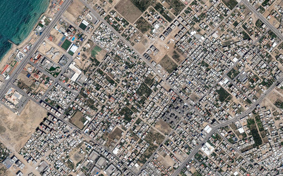 Спутниковые снимки сектора Газа до и после авиаударов Израиля