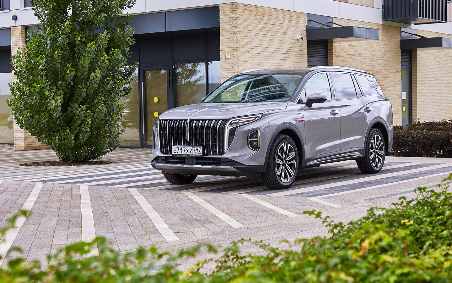 С завода у Hongqi HS7 есть металлические&nbsp;рейлинги, что несомненный плюс, а вот установить фаркоп, увы, нельзя: в ОТТС такая опция не предусмотрена&nbsp;