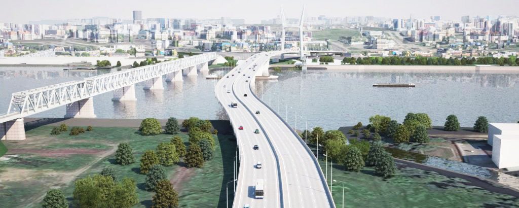 Эскиз нового моста в Новосибирске&nbsp;