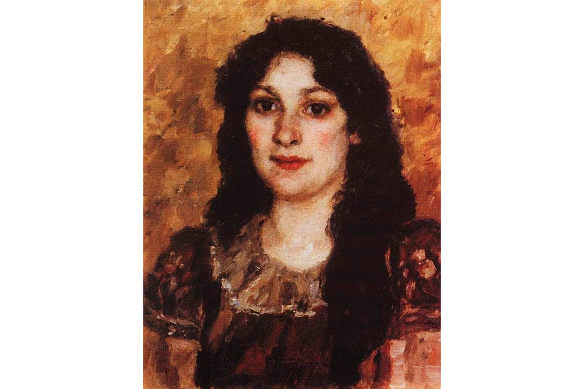 Репродукция портрет Елизаветы Августовны Суриковой. Художник Василий Иванович Суриков, 1888