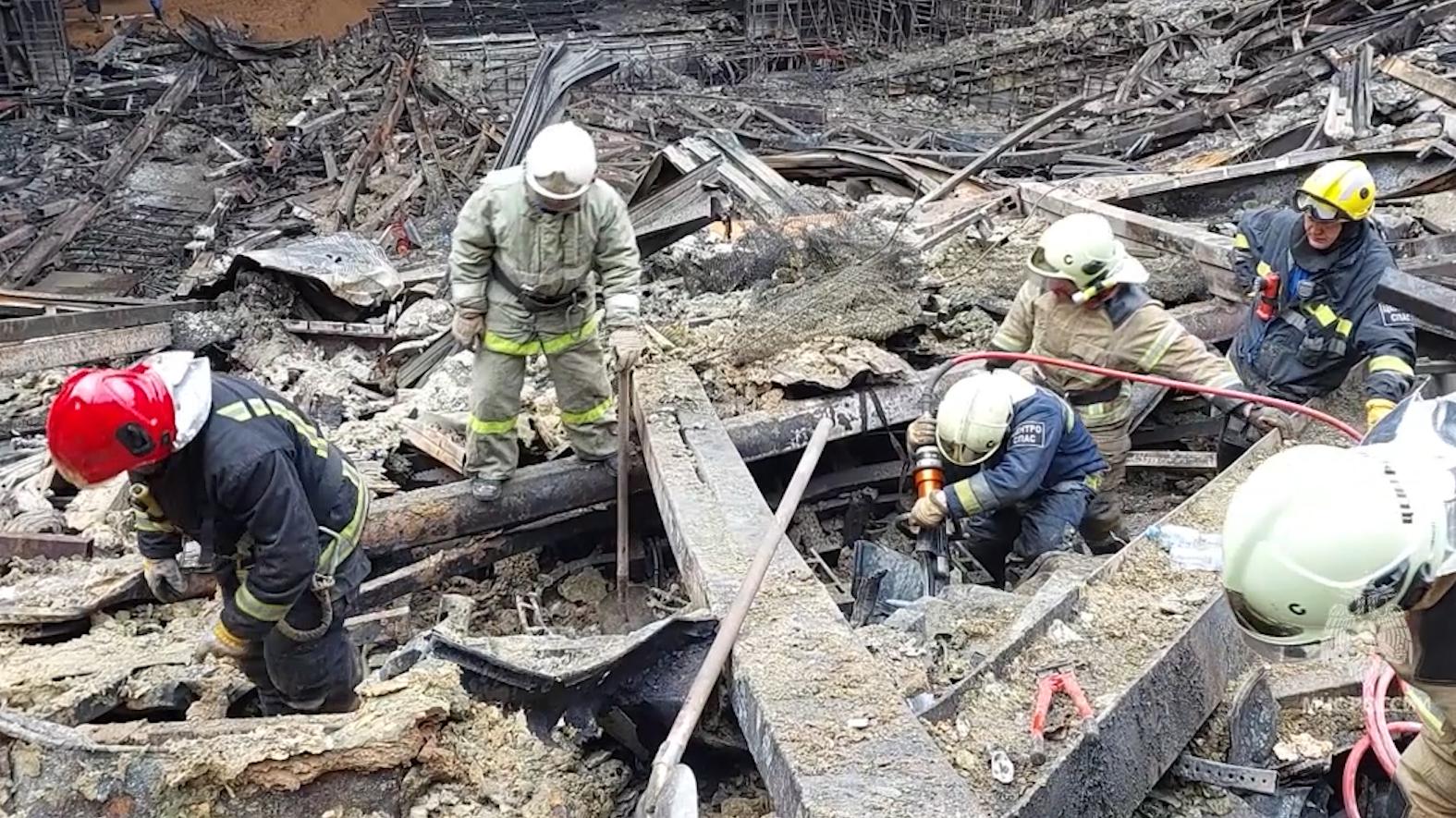 МЧС сообщило о ликвидации последствий пожара при теракте в «Крокусе»
