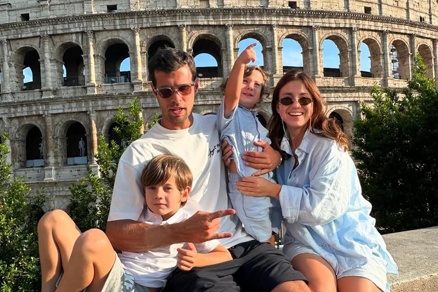 Карен Хачанов с семьей в Риме, 2025 год