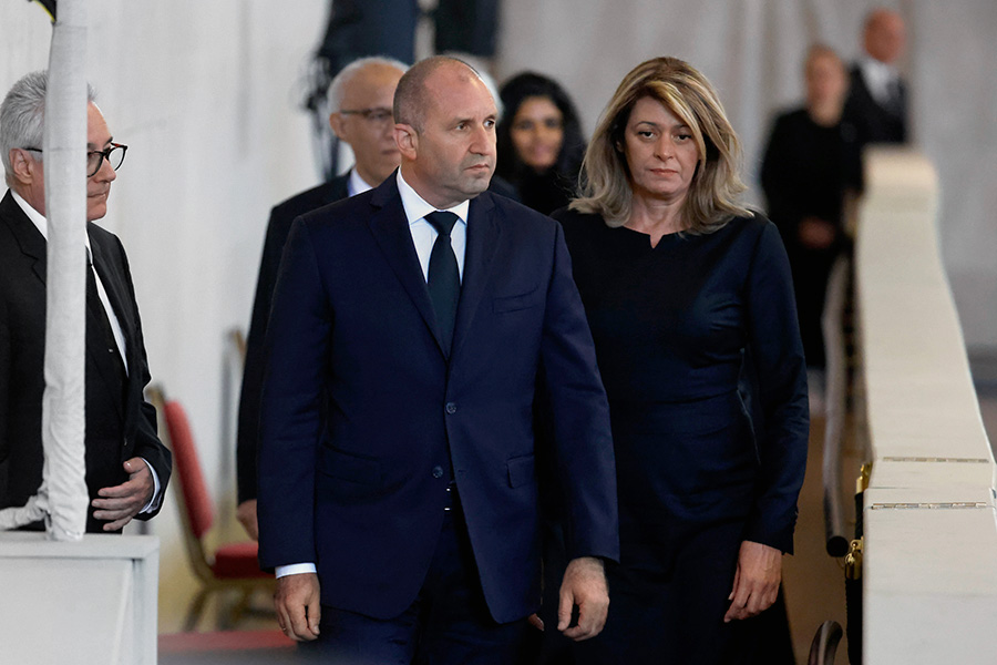 Президент Болгарии Румен Радев и его жена Десислава,&nbsp;Вестминстер-холл