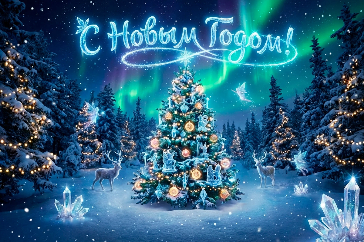 Красивая надпись «С Новым годом!»: 10 несложных и оригинальных вариантов