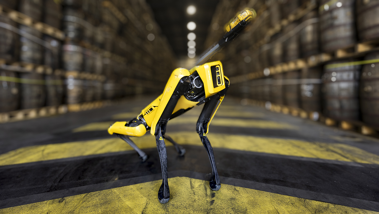 Робопес начал дышать парами этанола на винокурне в Шотландии